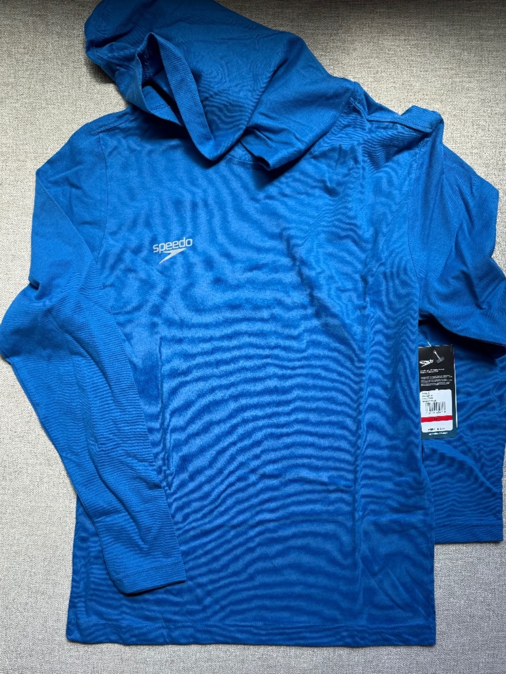 NWT Royal Blue Speedo Hooded T-shirt (Unisex, size XS)